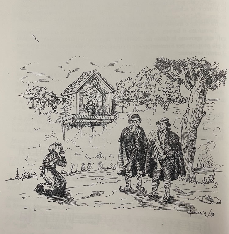 Illustrazione di pastori musicanti